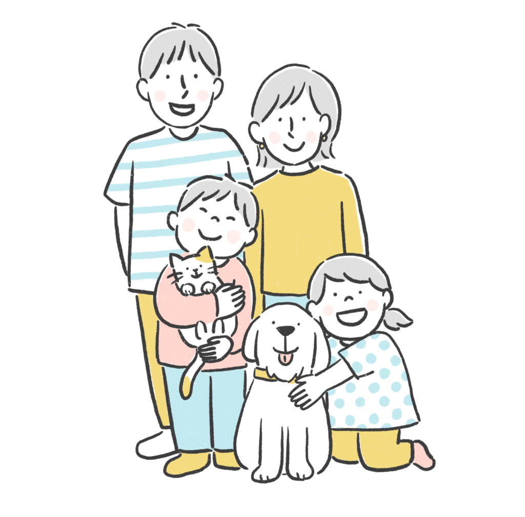 家族と犬猫